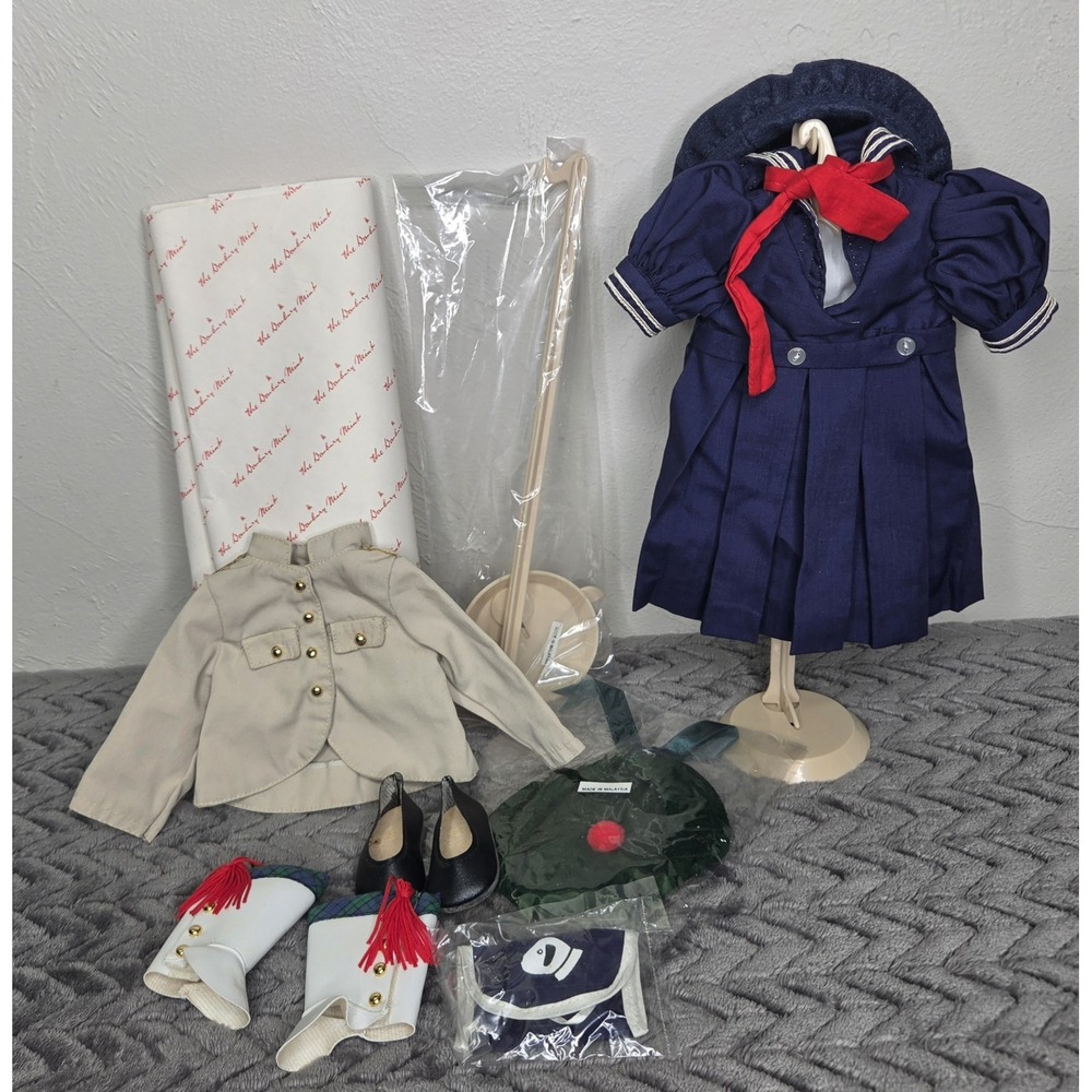 Danbury Mint Shirley Temple Two Dress Up Doll Stands Sailor Dress Accessories